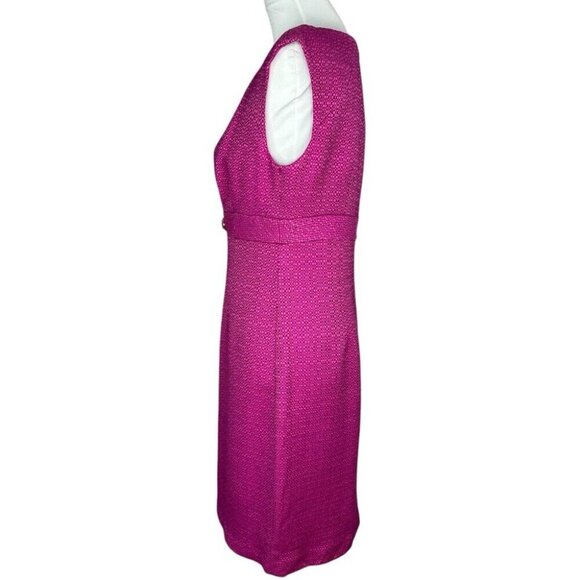 Trina Turk Women's NWT Purple Jacquard Designer Luxury Sheath Dress 6/C36 - Picture 4 of 8